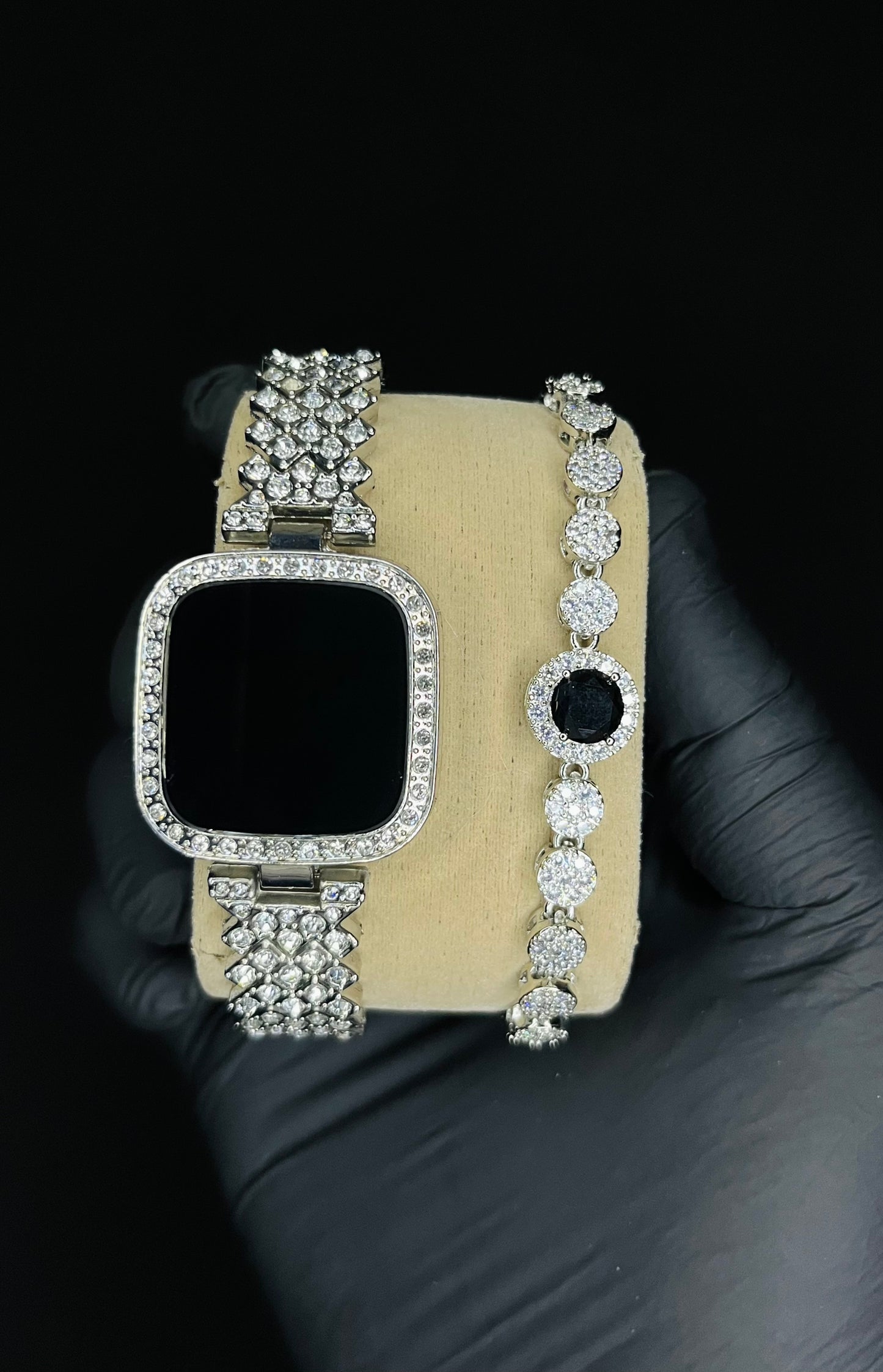 Luxury LED Ladies Watch with Elegant Stone Bracelet – Perfect Gift with Free Delivery & Box