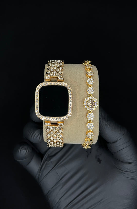 Luxury LED Ladies Watch with Elegant Stone Bracelet – Perfect Gift with Free Delivery & Box