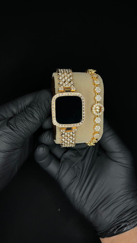 Luxury LED Ladies Watch with Elegant Stone Bracelet – Perfect Gift with Free Delivery & Box