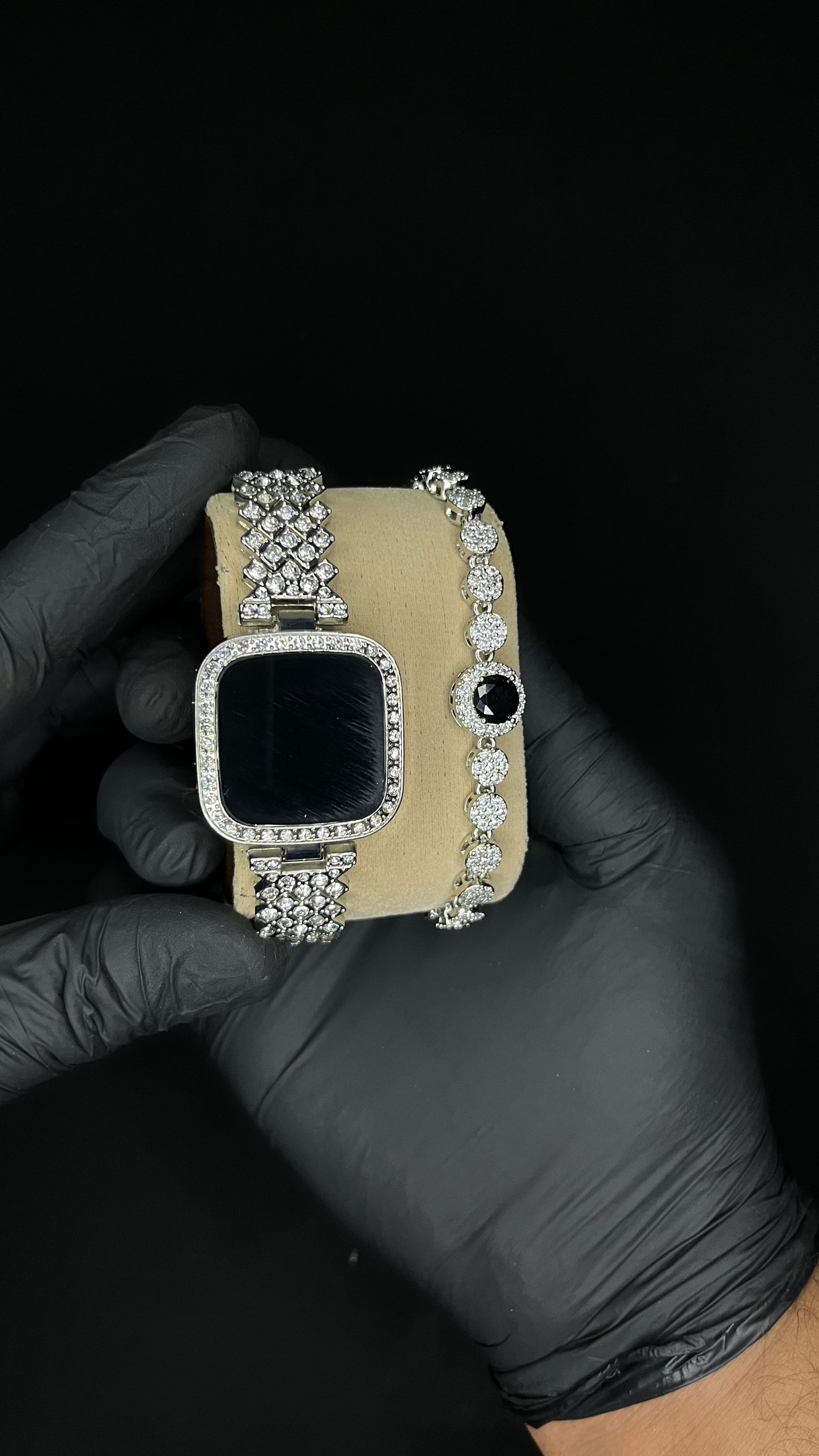 Luxury LED Ladies Watch with Elegant Stone Bracelet – Perfect Gift with Free Delivery & Box