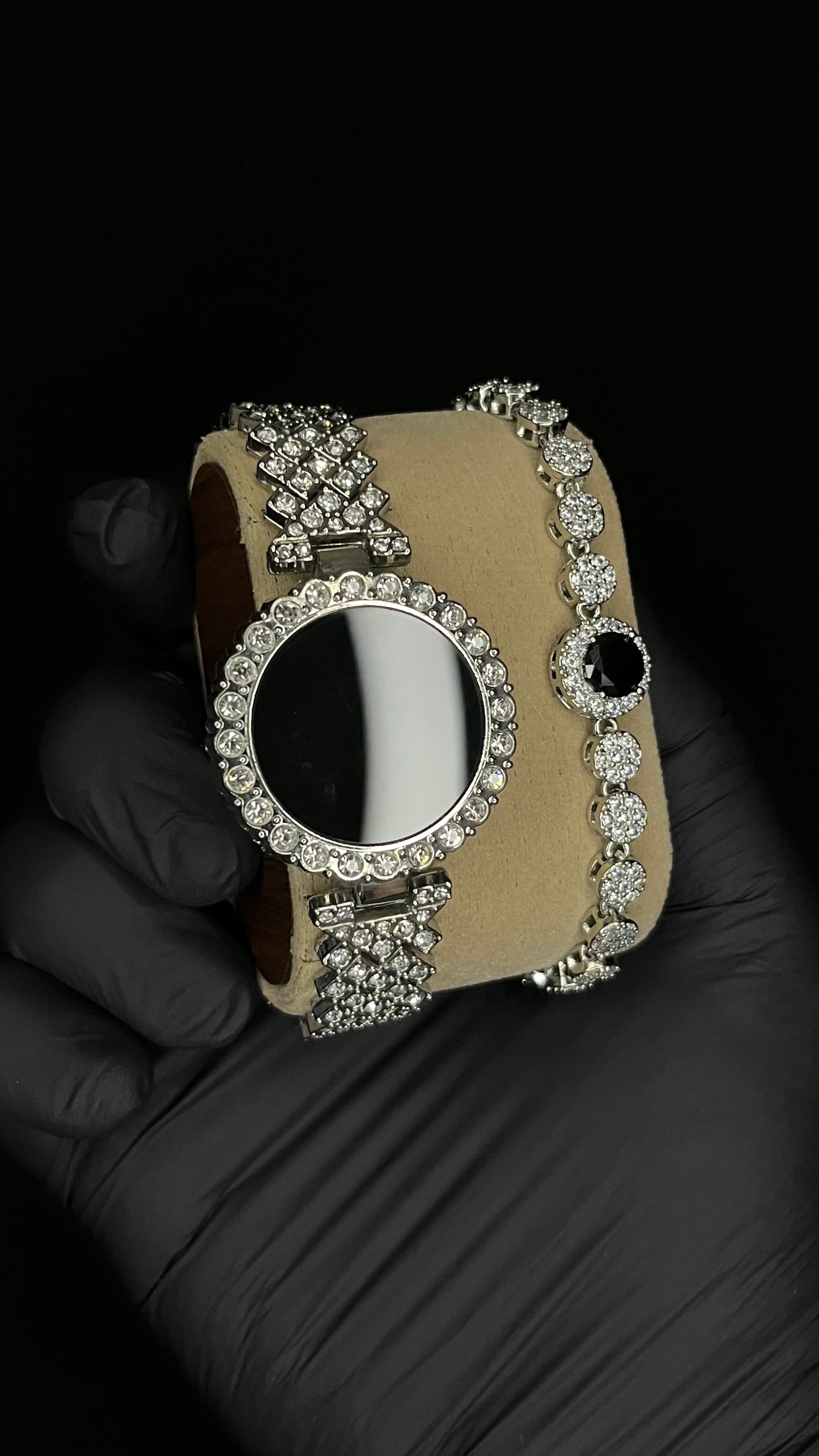 Luxury LED Ladies Watch with Elegant Stone Bracelet – Perfect Gift with Free Delivery & Box