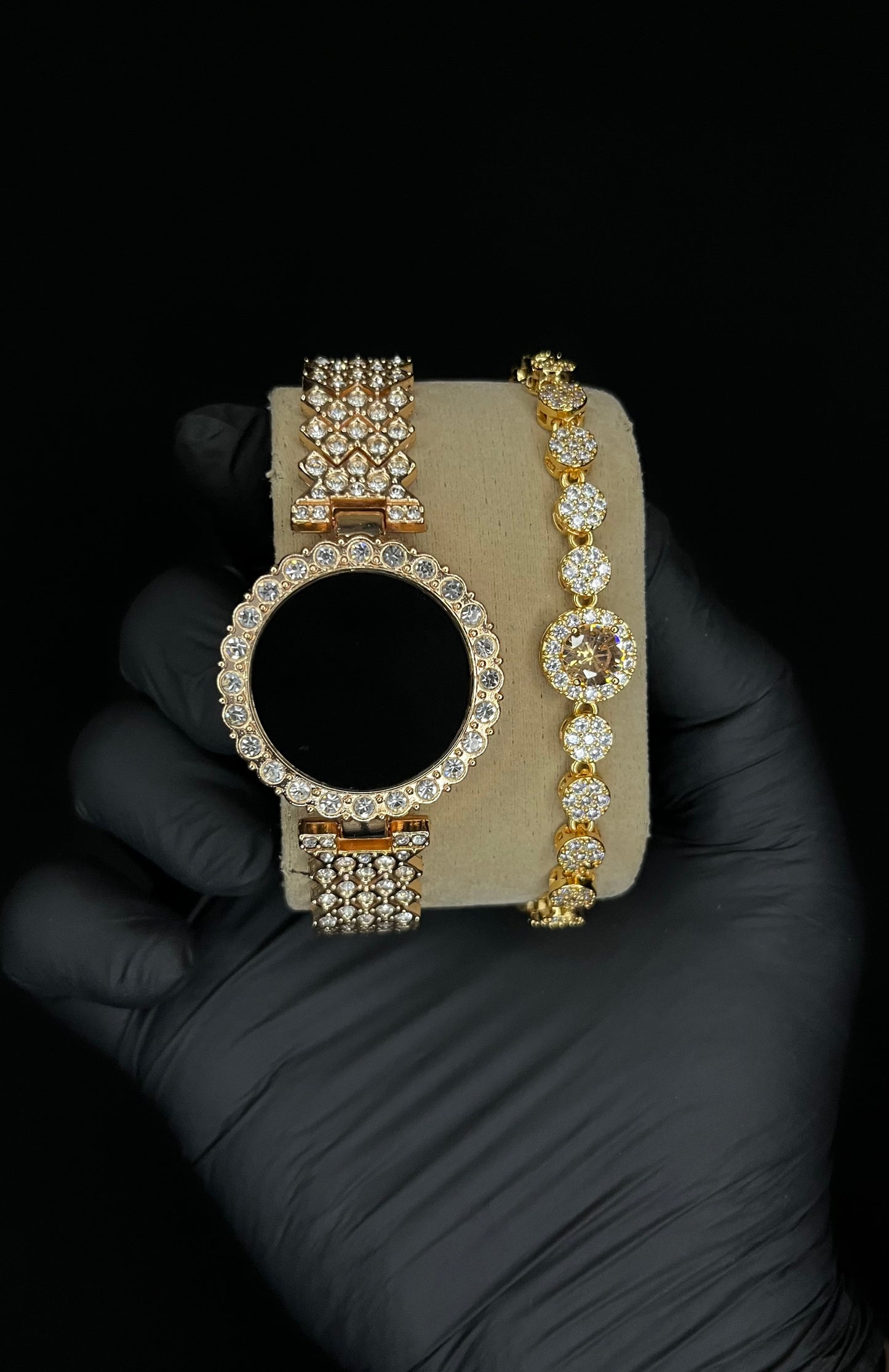 Luxury LED Ladies Watch with Elegant Stone Bracelet – Perfect Gift with Free Delivery & Box